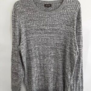 Tasso Elba Men.  2XL White Black
Combo Basket Weave Round Neck
Pullover Sweater